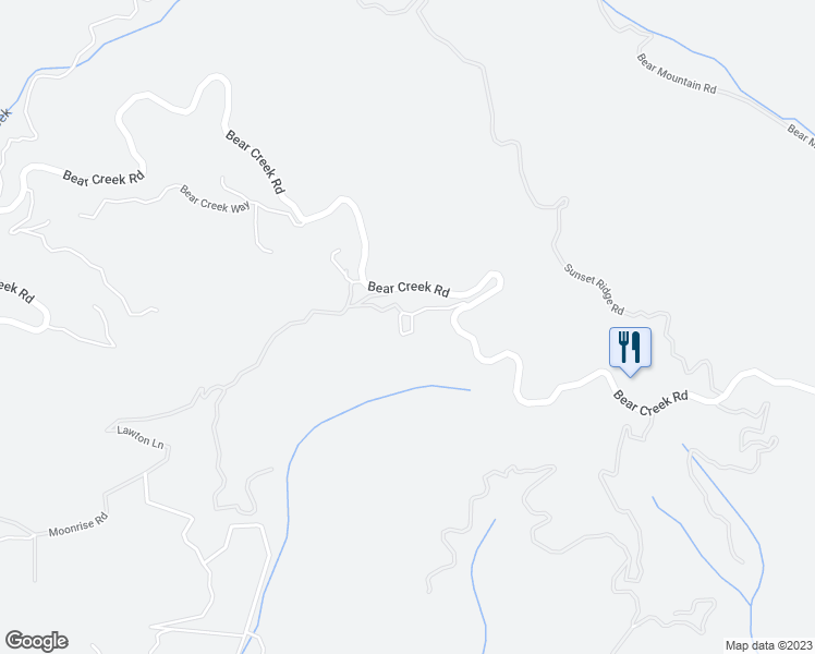 map of restaurants, bars, coffee shops, grocery stores, and more near 21850 Bear Creek Road in Los Gatos