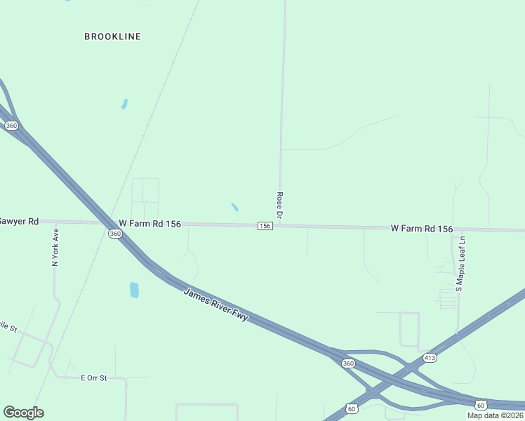 map of restaurants, bars, coffee shops, grocery stores, and more near 5937 West Farm Road 156 in Springfield