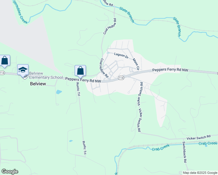 map of restaurants, bars, coffee shops, grocery stores, and more near 2913 Peppers Ferry Road Northwest in Christiansburg