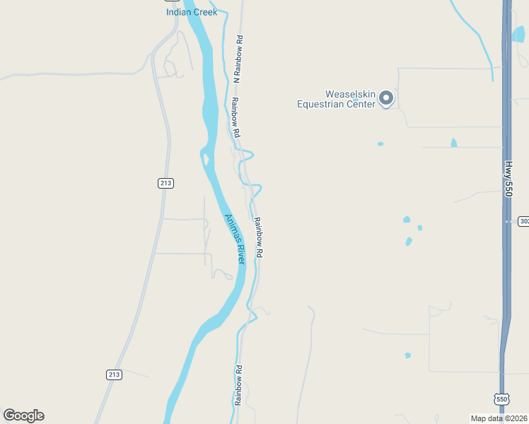 map of restaurants, bars, coffee shops, grocery stores, and more near 1084-1192 Rainbow Road in Durango