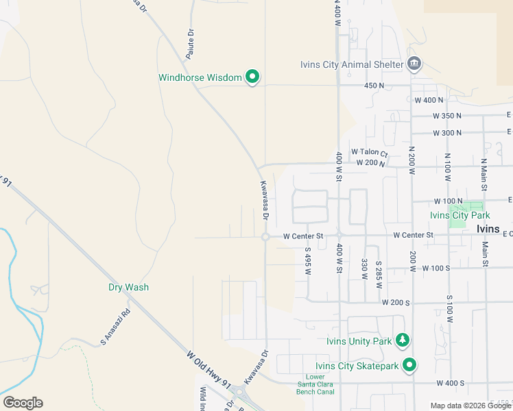 map of restaurants, bars, coffee shops, grocery stores, and more near 82 North 640 West in Ivins