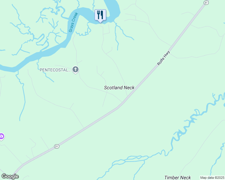 map of restaurants, bars, coffee shops, grocery stores, and more near 116 Blue Heron Drive in Surry