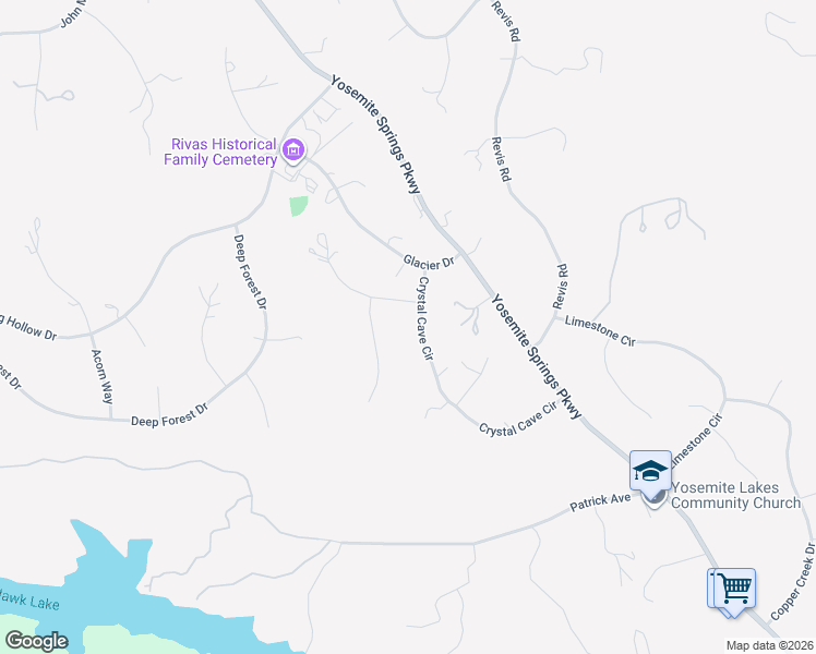 map of restaurants, bars, coffee shops, grocery stores, and more near 43468 Crystal Cave Circle in Coarsegold
