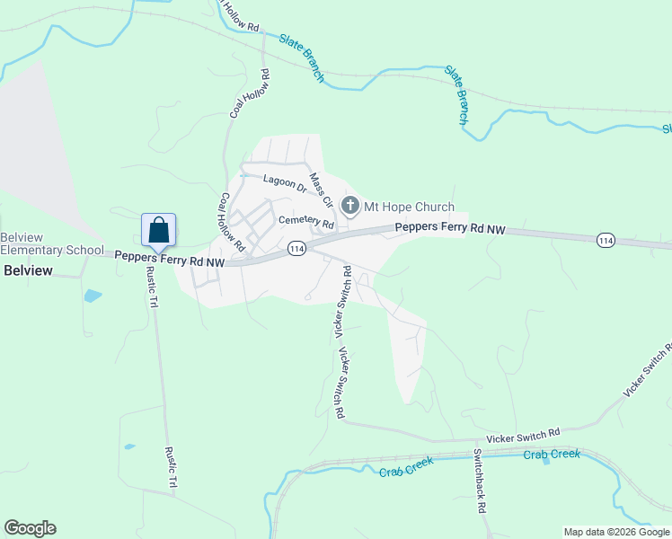 map of restaurants, bars, coffee shops, grocery stores, and more near 3385 Vickers Switch Road in Christiansburg