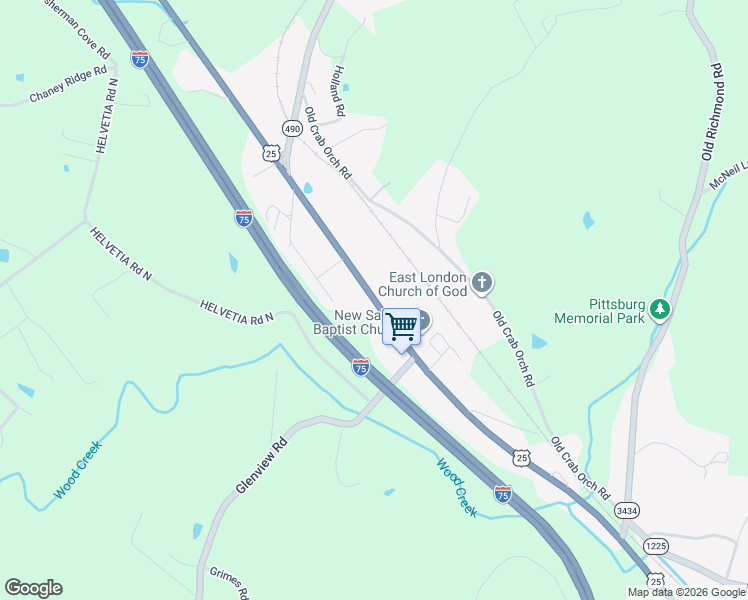 map of restaurants, bars, coffee shops, grocery stores, and more near in Pittsburg