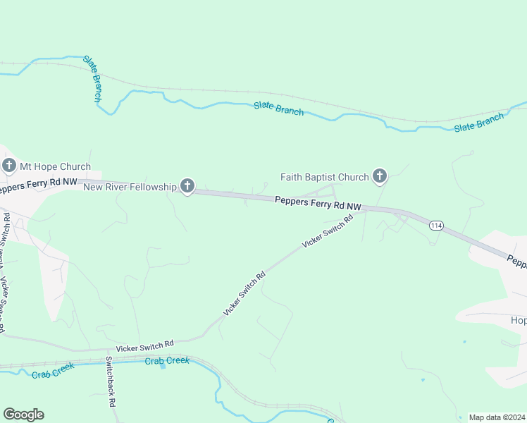 map of restaurants, bars, coffee shops, grocery stores, and more near 2345 Peppers Ferry Road Northwest in Christiansburg