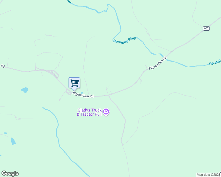 map of restaurants, bars, coffee shops, grocery stores, and more near 4480 Pigeon Run Road in Gladys