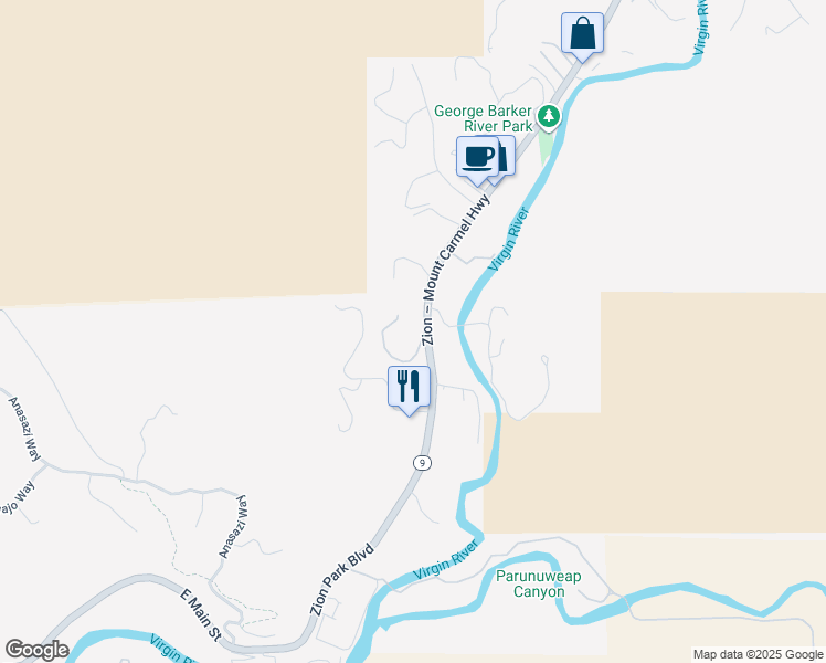 map of restaurants, bars, coffee shops, grocery stores, and more near 130 Kinesava Drive in Springdale