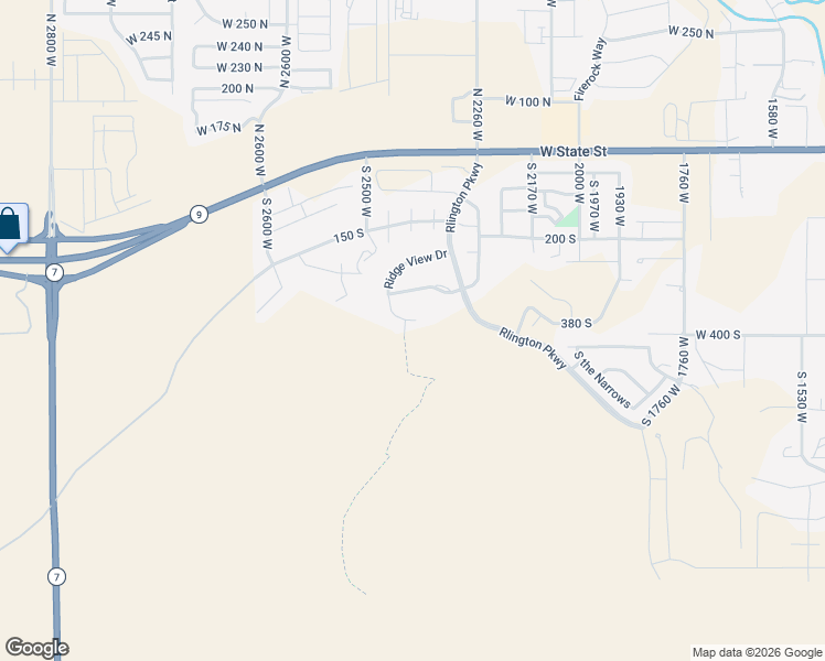 map of restaurants, bars, coffee shops, grocery stores, and more near Ridge View Drive in Hurricane