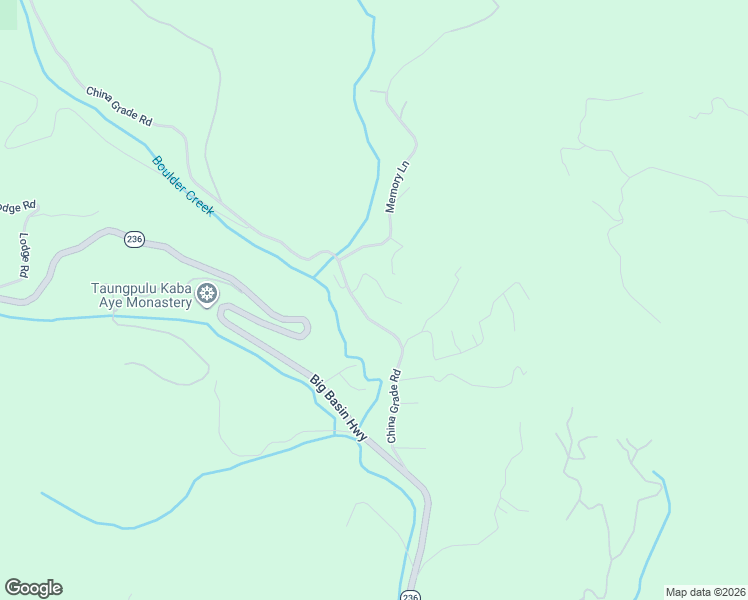 map of restaurants, bars, coffee shops, grocery stores, and more near 266 Coffeeberry Drive in Boulder Creek