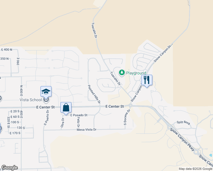 map of restaurants, bars, coffee shops, grocery stores, and more near in Ivins