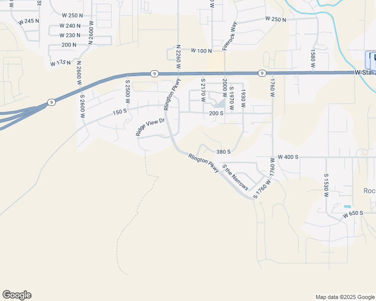 map of restaurants, bars, coffee shops, grocery stores, and more near 430 South 2250 West in Hurricane