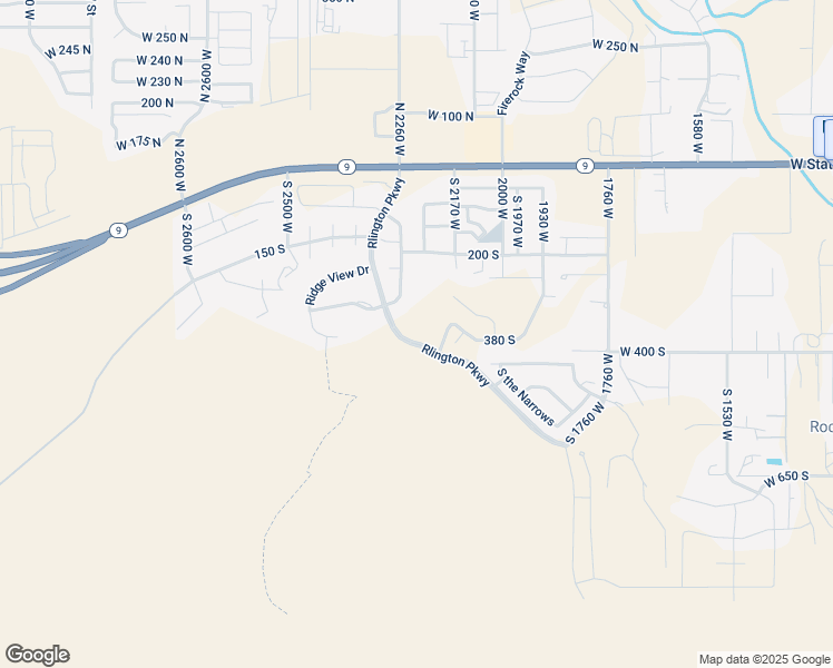 map of restaurants, bars, coffee shops, grocery stores, and more near 426 South 2250 West in Hurricane