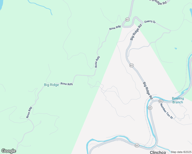 map of restaurants, bars, coffee shops, grocery stores, and more near 4970 Rose Ridge in Clintwood