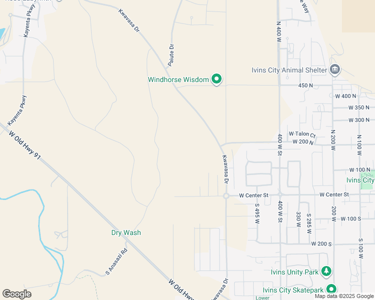 map of restaurants, bars, coffee shops, grocery stores, and more near 744 West Desert Dove Lane in Ivins