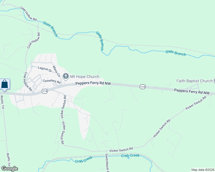 map of restaurants, bars, coffee shops, grocery stores, and more near 2547 Peppers Ferry Road Northwest in Christiansburg