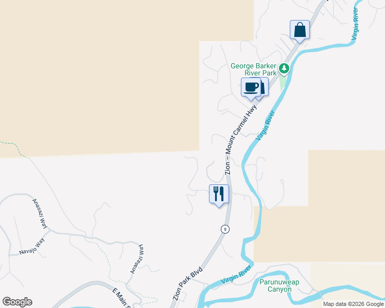 map of restaurants, bars, coffee shops, grocery stores, and more near 261 Valley View Drive in Springdale