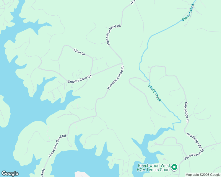 map of restaurants, bars, coffee shops, grocery stores, and more near 5286 Horseshoe Bend Road in Goodview