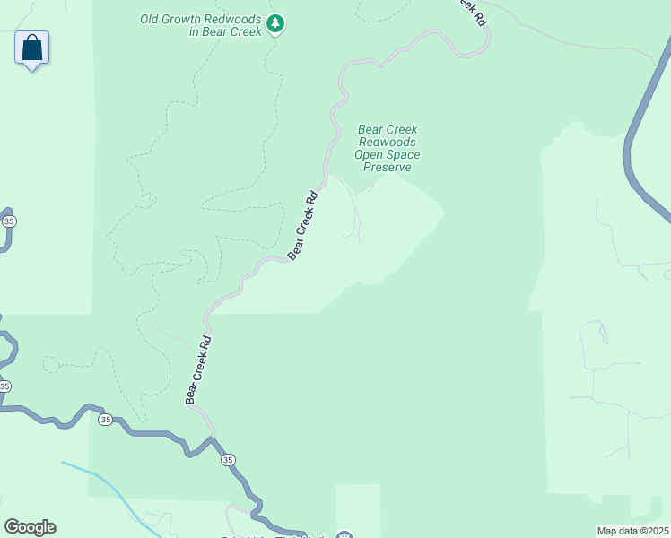 map of restaurants, bars, coffee shops, grocery stores, and more near 20800-21738 Bear Creek Road in Los Gatos
