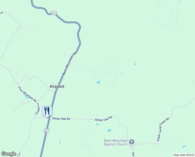 map of restaurants, bars, coffee shops, grocery stores, and more near 9534 Orchard Drive in Bent Mountain