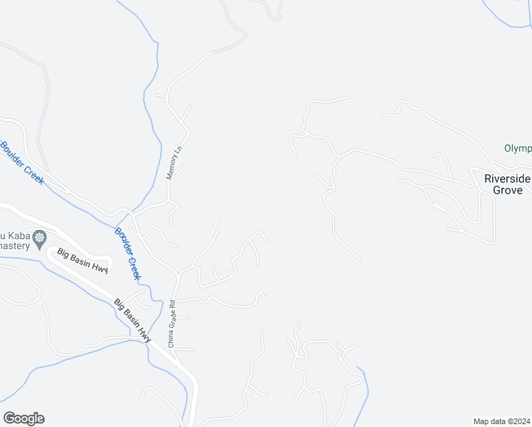 map of restaurants, bars, coffee shops, grocery stores, and more near 500 Hill House Road in Boulder Creek