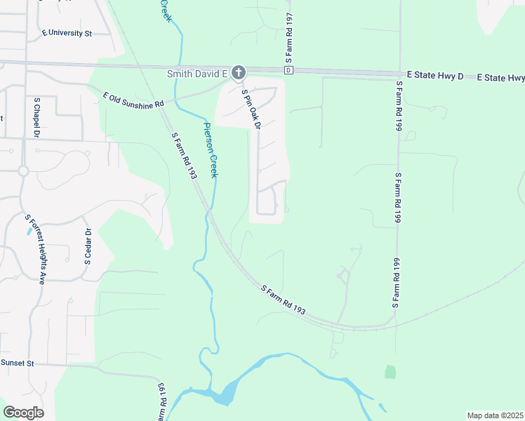 map of restaurants, bars, coffee shops, grocery stores, and more near 2137 South Pin Oak Drive in Springfield
