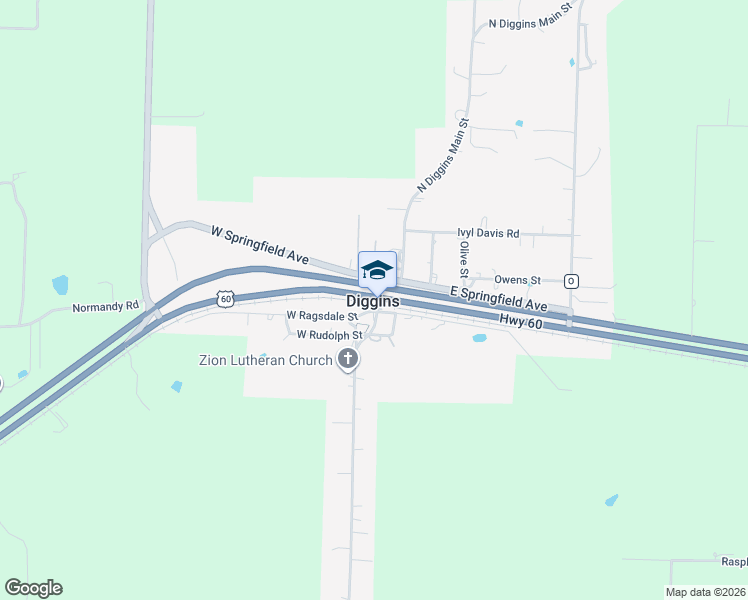 map of restaurants, bars, coffee shops, grocery stores, and more near in Diggins