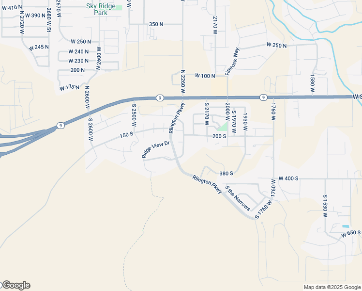 map of restaurants, bars, coffee shops, grocery stores, and more near 222 South Valley View Drive in Hurricane