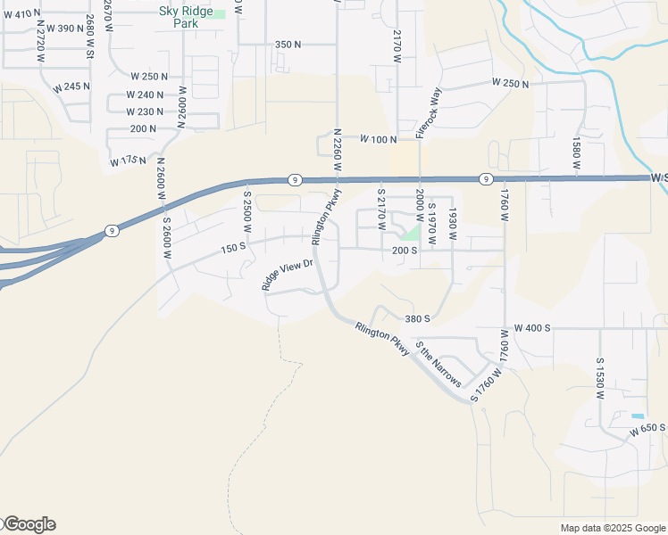 map of restaurants, bars, coffee shops, grocery stores, and more near 222 South Valley View Drive in Hurricane