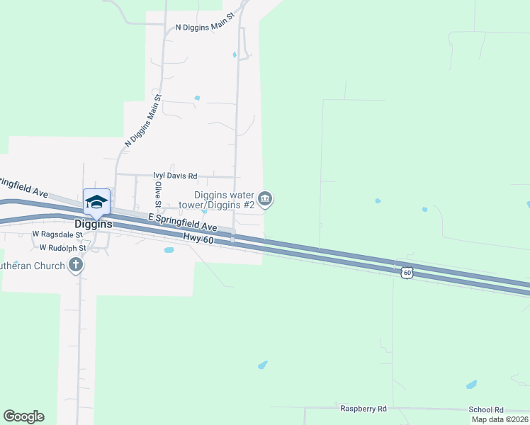map of restaurants, bars, coffee shops, grocery stores, and more near 274 State Highway O in Seymour