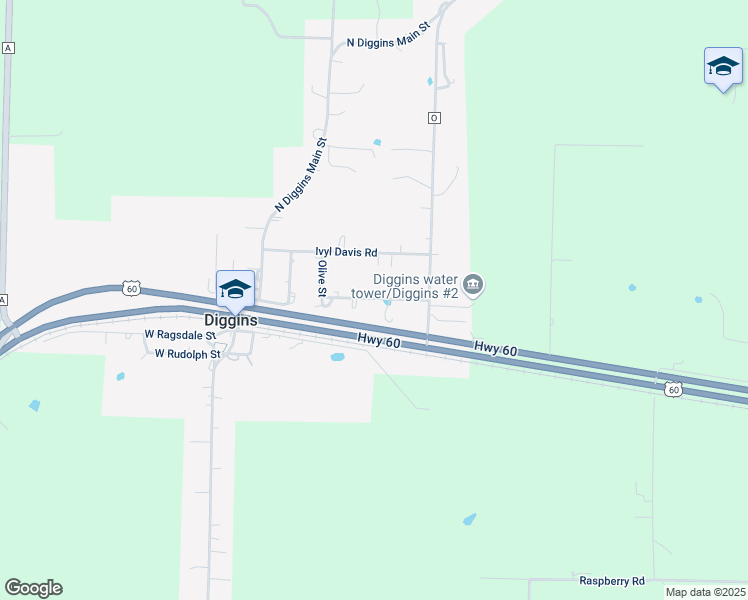 map of restaurants, bars, coffee shops, grocery stores, and more near 420 Owens Street in Seymour