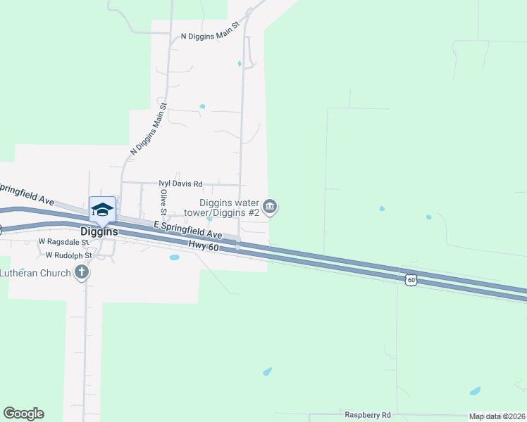 map of restaurants, bars, coffee shops, grocery stores, and more near 274 State Highway O in Seymour
