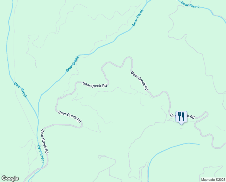 map of restaurants, bars, coffee shops, grocery stores, and more near Bear Creek Way in Santa Cruz County