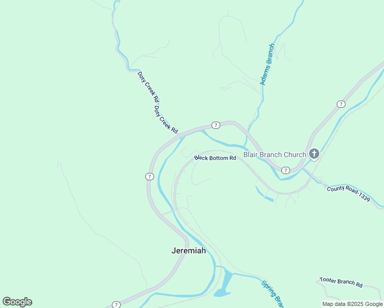 map of restaurants, bars, coffee shops, grocery stores, and more near Cross Road in Letcher County