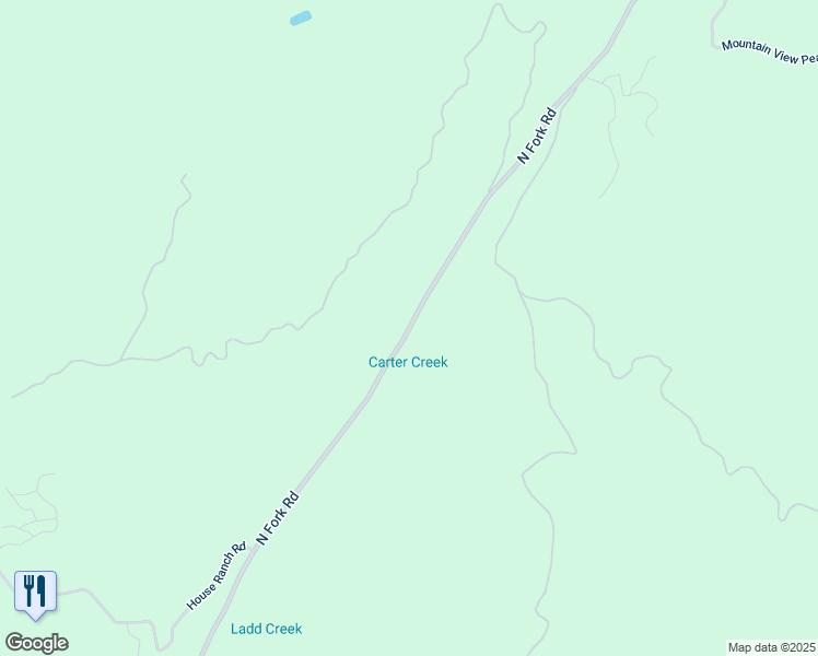 map of restaurants, bars, coffee shops, grocery stores, and more near North Fork Road in Madera County