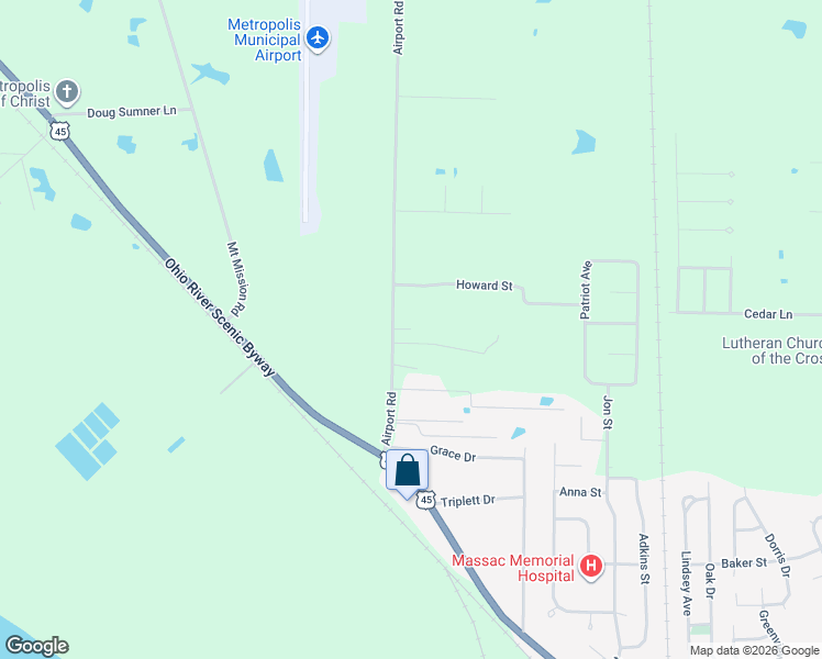 map of restaurants, bars, coffee shops, grocery stores, and more near 99 Niehoff Lane in Metropolis