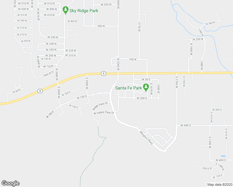 map of restaurants, bars, coffee shops, grocery stores, and more near 144 South Valley View Drive in Hurricane