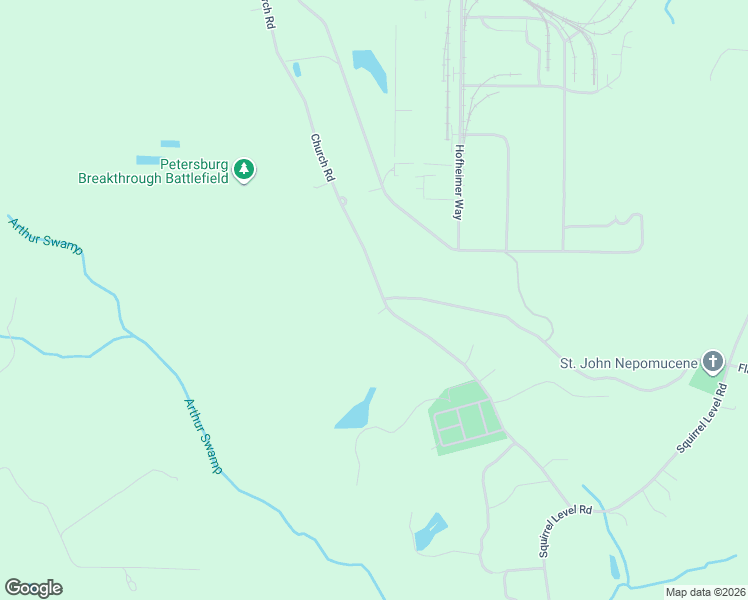 map of restaurants, bars, coffee shops, grocery stores, and more near 6867-7099 State Route 672 in Petersburg