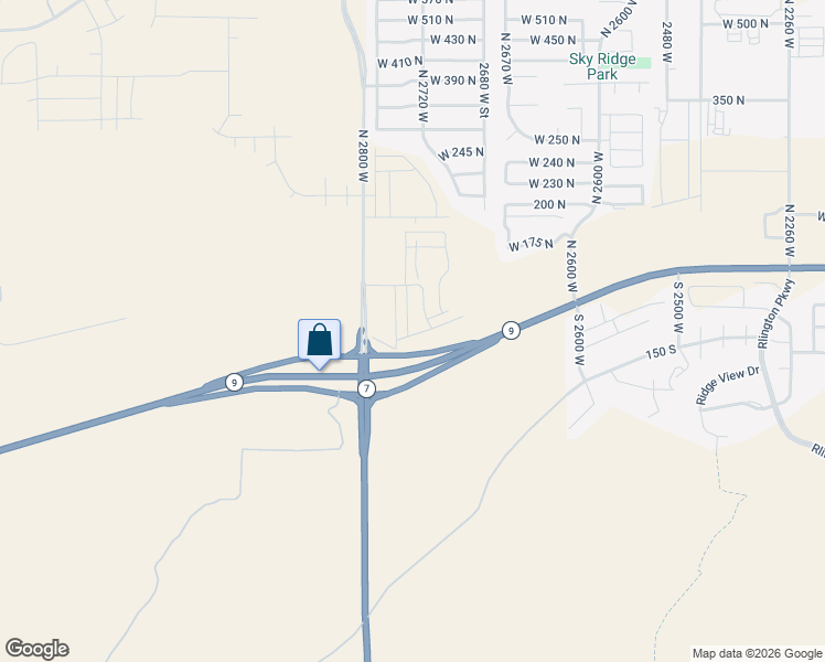 map of restaurants, bars, coffee shops, grocery stores, and more near 77 Cinder Street in Hurricane