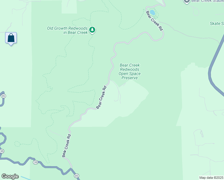 map of restaurants, bars, coffee shops, grocery stores, and more near 19480 Bear Creek Road in Los Gatos