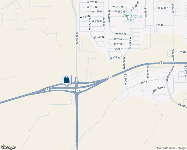 map of restaurants, bars, coffee shops, grocery stores, and more near 37 North Volcano in Hurricane