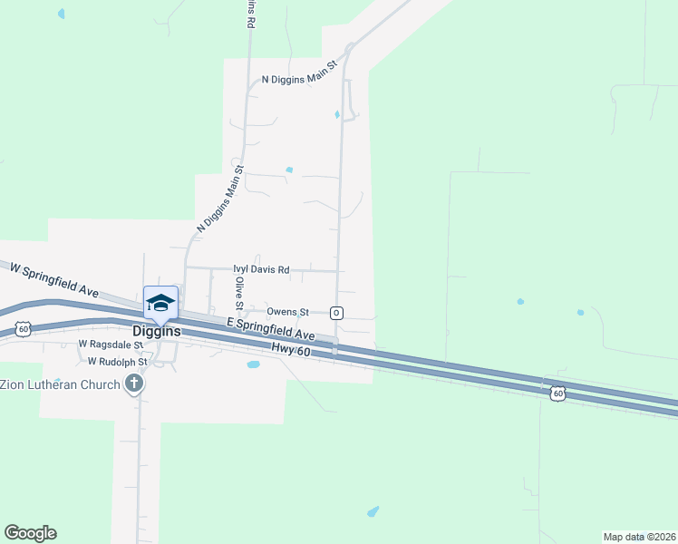 map of restaurants, bars, coffee shops, grocery stores, and more near 474 State Highway O in Seymour