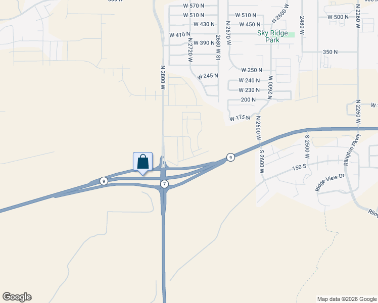 map of restaurants, bars, coffee shops, grocery stores, and more near 77 Cinder Street in Hurricane
