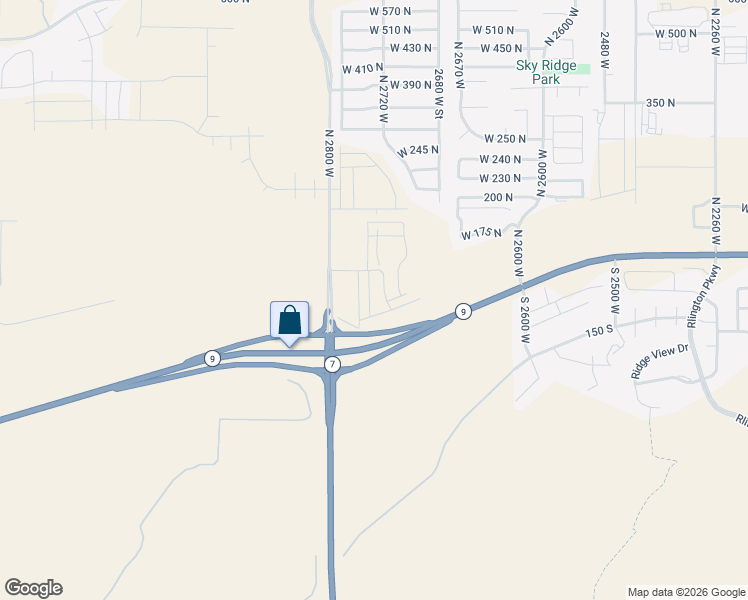 map of restaurants, bars, coffee shops, grocery stores, and more near 77 Cinder Street in Hurricane