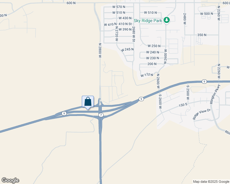map of restaurants, bars, coffee shops, grocery stores, and more near 77 Cinder Street in Hurricane
