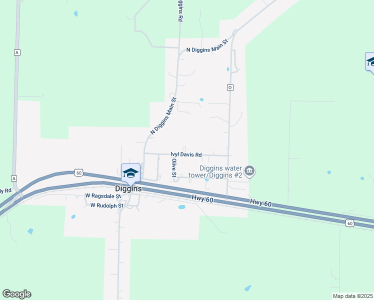 map of restaurants, bars, coffee shops, grocery stores, and more near 356-426 Olive St in Seymour