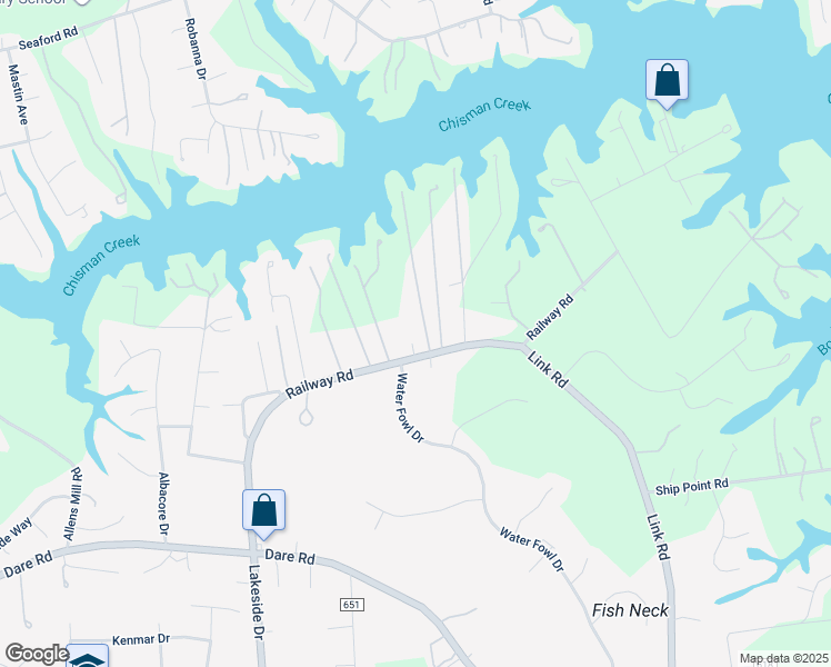 map of restaurants, bars, coffee shops, grocery stores, and more near 403 Railway Road in Yorktown