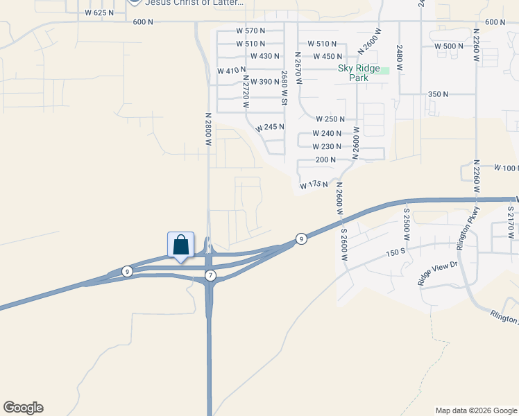 map of restaurants, bars, coffee shops, grocery stores, and more near 53 Cinder Street in Hurricane