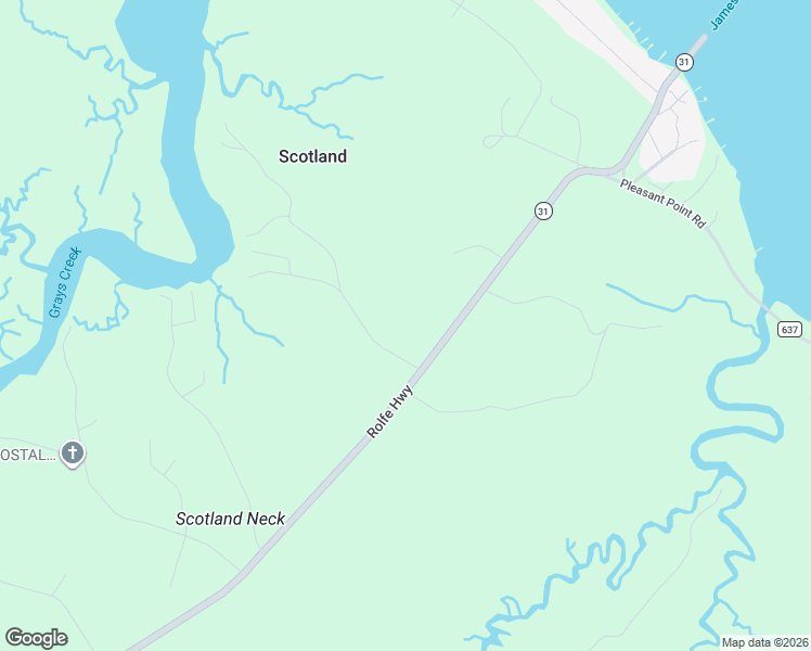 map of restaurants, bars, coffee shops, grocery stores, and more near 15427 Rolfe Hwy in Surry