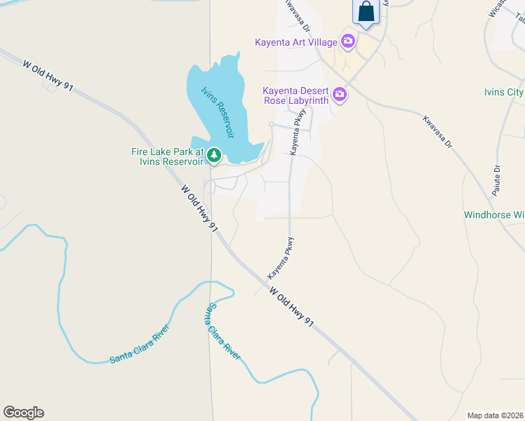 map of restaurants, bars, coffee shops, grocery stores, and more near 1424 Willow Springs Circle in Ivins